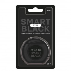 Зубная нить вощеная Revyline  PTFE Smart Black, мятная, 50 м